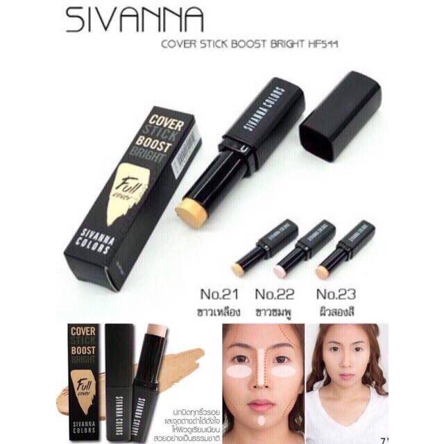 SIVANNA COLORS Cover Stick Boost Bright #HF544 Thailand / Concealer Corrector Full Coverage