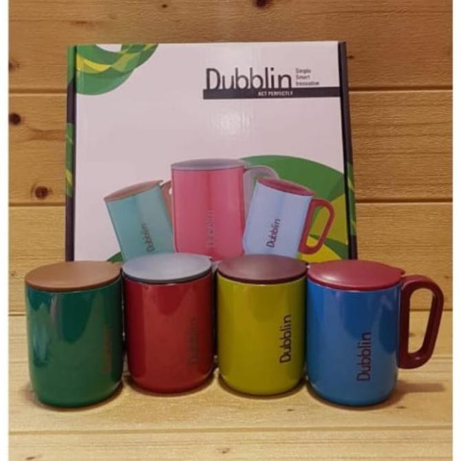 Mug stainless set dubblin polo 4pcs 220ml / Gelas tahan panas dubblin