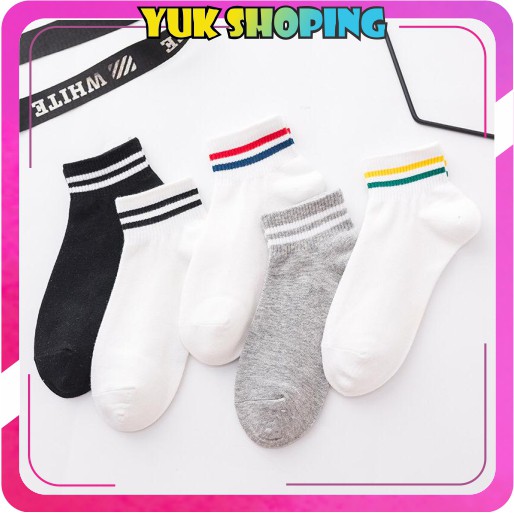 YUKSHOPING R140 Kaos Kaki Korea Style Casual Sport Motif YUKSHOPING R140 Kaos Kaki Korea Style Casual Sport Motif