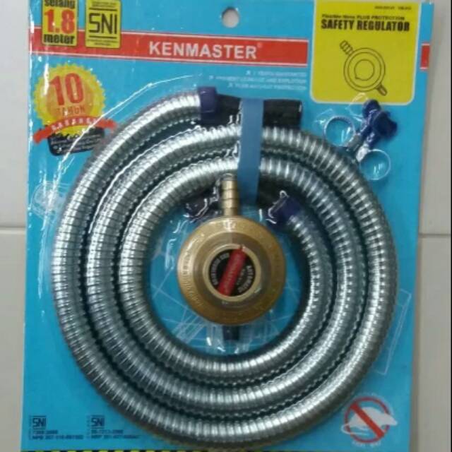 Kenmaster Paket Regulator Kompor Otomatis dan Selang Gas Protec