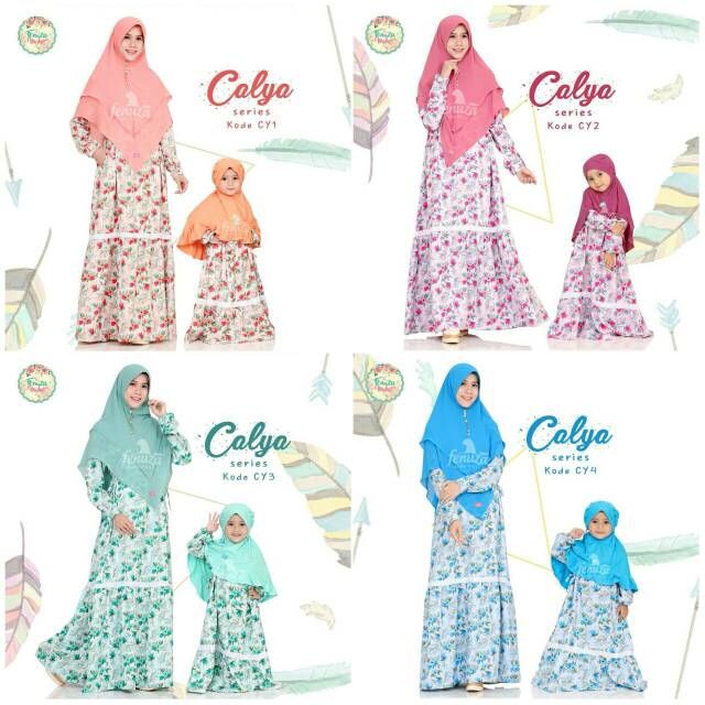 FREE KAOS KAKI Gamis busui couple calya ibu by fenuza muslimwear