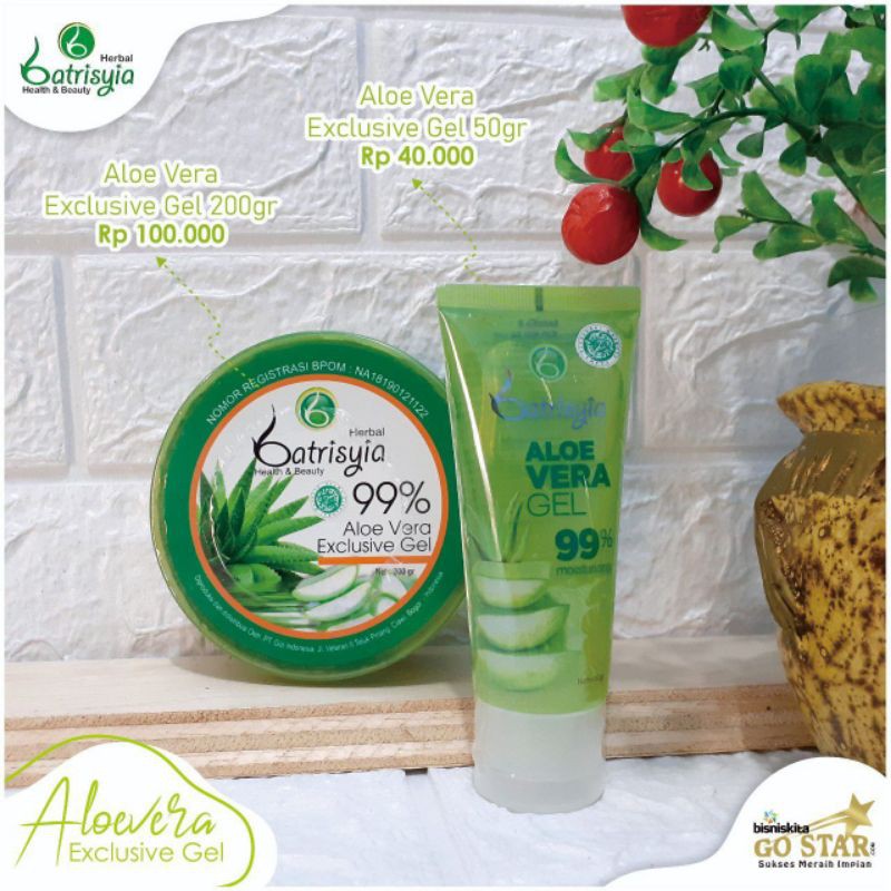 Aloe Vera Exclusive Gel Batrisyia / Aloevera /Aloevera gel / lidah buaya /Gel lidah buaya