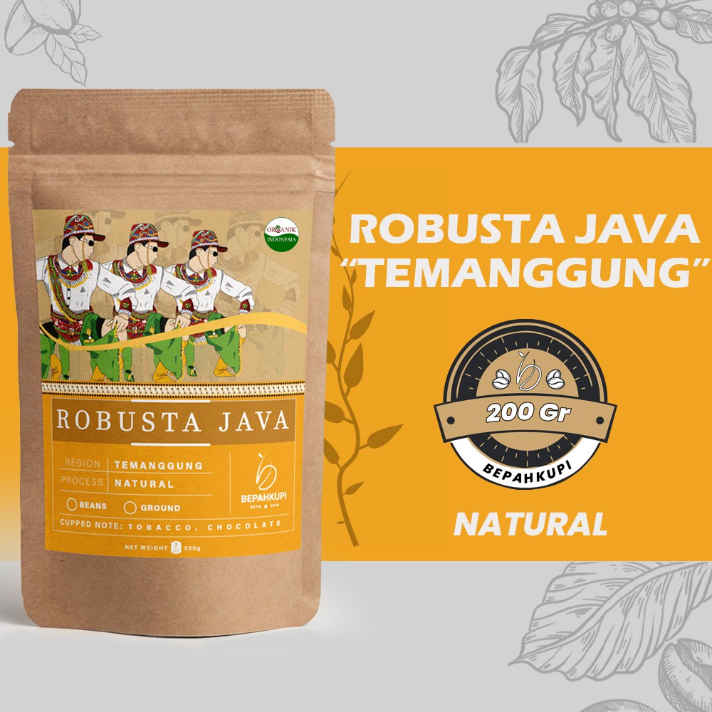 

Kopi Organik Robusta Temanggung BEPAHKUPI 100-200gr - Organic Robusta Temanggung||Biji Sangrai/Bubuk