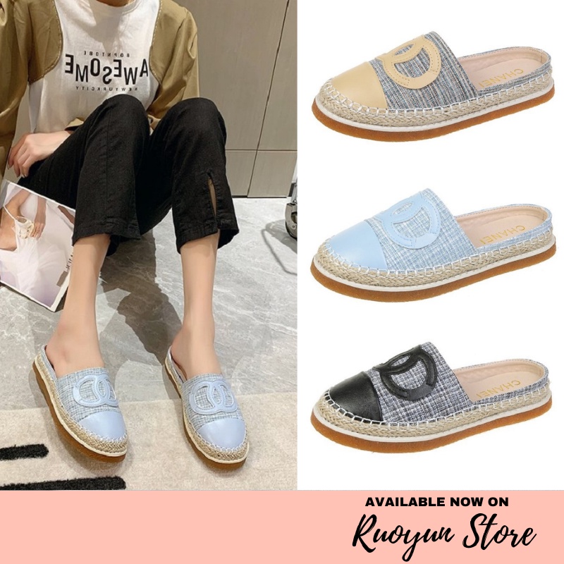 RYX - Circle Chain Sepatu Mules Slip On Wanita Fashion Casual - Ori Import