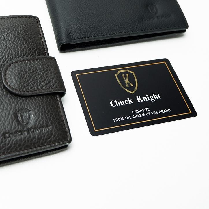 ❀ Dompet Lipat Pria Kulit Sapi PU Leather Original/Dompet Pria Kancing Kulit Asli Coklat/Hitam ✬
