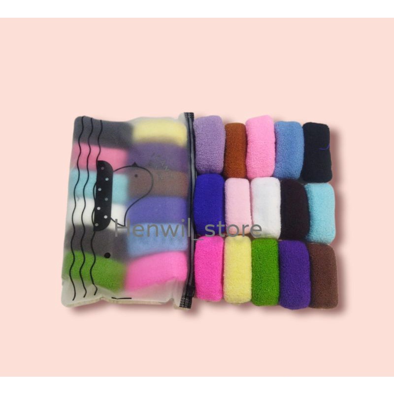 12 PCS IKAT RAMBUT WANITA FREE POUCH / LUSINAN MIX WARNA