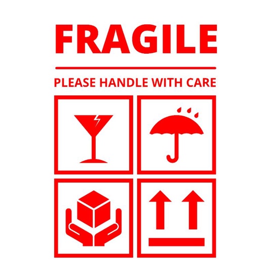 

STICKER FRAGILE 4 ICON | STIKER AWAS PECAH | Dimensi 5 x 7 cm