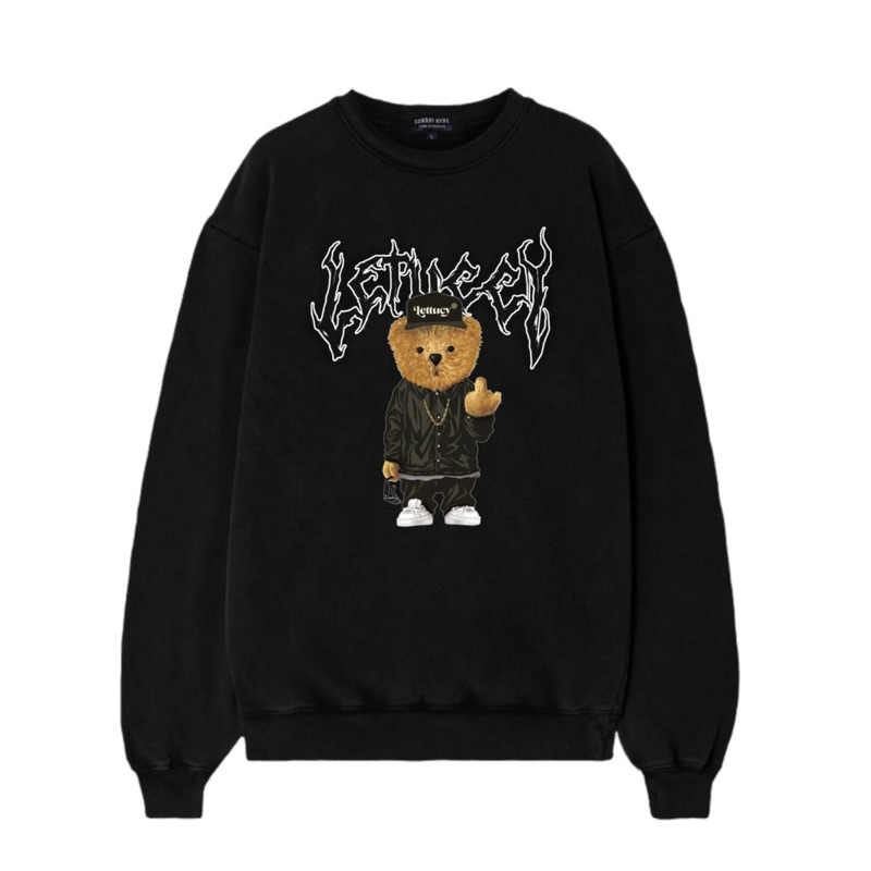 SWEATER LETUCCY BEAR CREWNECK KOREAN STYLE BAHAN FLEECE