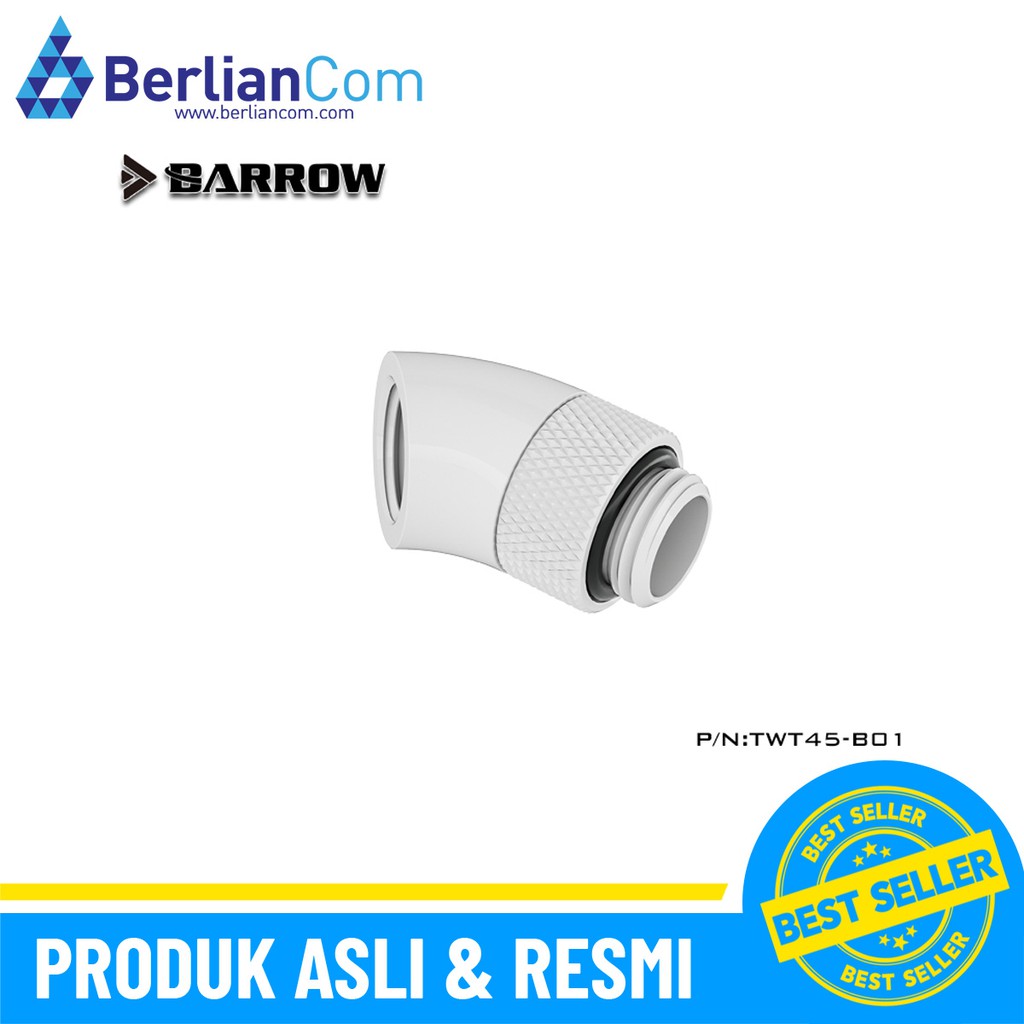 BARROW TWT45-B01 45° Rotary M-F G1/4 Fitting - White