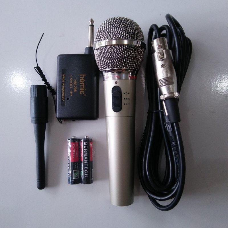 Homic Microphone Mic Single Wireless + Receiver HM 298