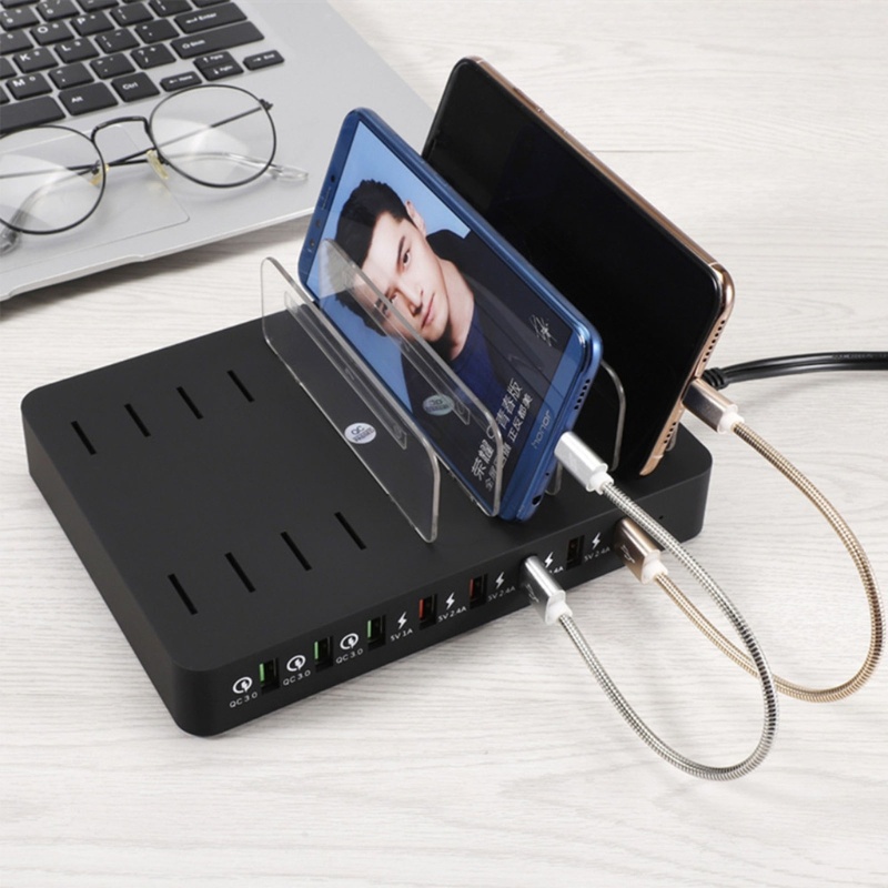 Zzz Charging Station 8 Port USB + QC3.0 Untuk Smartphone