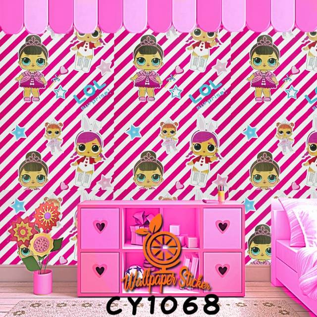 Wallpaper dinding motif LOL/wallpaper kartun/wallpaper karakter