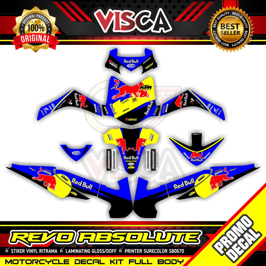 decal revo absolute stiker revo absolute dekal revo absolute Redbull