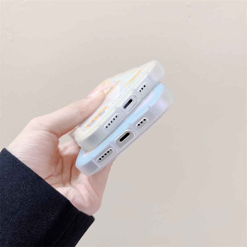 Soft Case Silikon TPU Motif Keju Beruang Untuk iPhone 13 12 11 Pro Max X Xr Xs Max SE 8 7 6 6s Plus