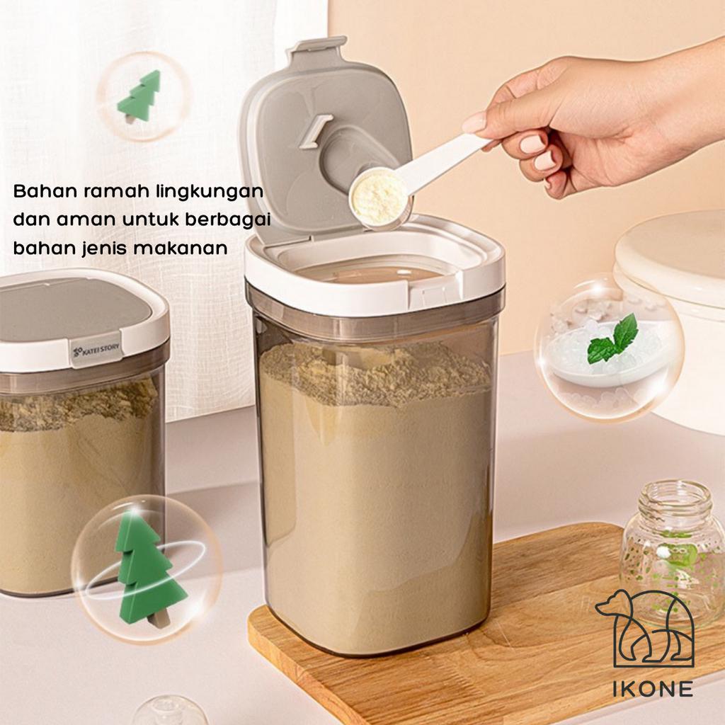 【IKONE】YOMA Toples Kotak Penyimpanan Makanan Toples Susu Kedap Udara Berkualitas Suction Vacuum Sealed Box Kotak Vakum Food Container