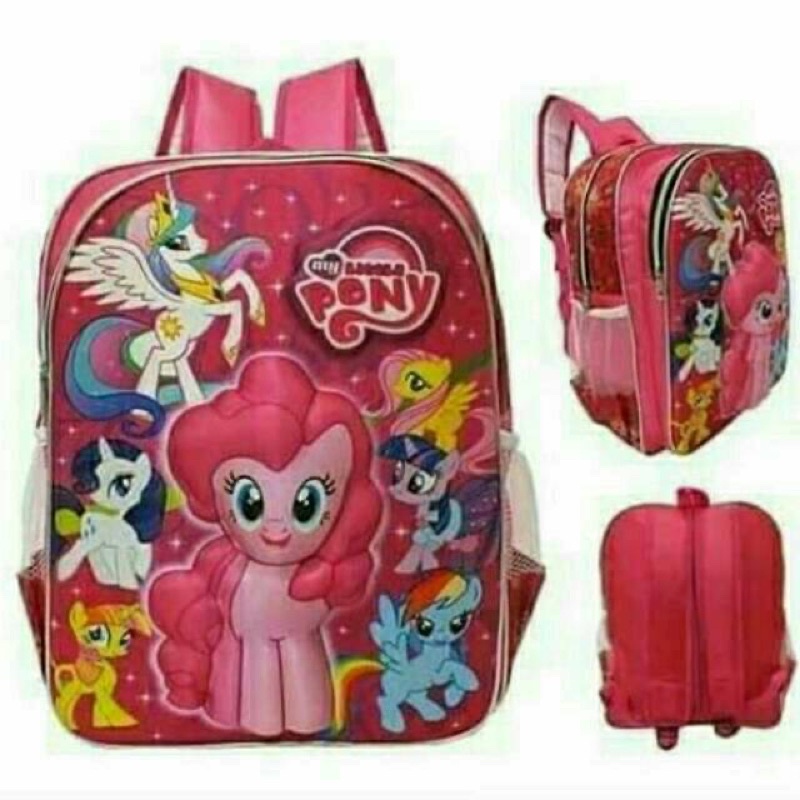 tas dorong troli anak motif kudaponi embos unicorn