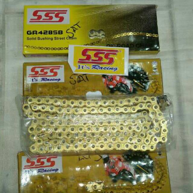 RANTAI SSS 428 130L 110L GR428SB UNTUK SEMUA JENIS MOTOR RANTAI RACING TRIPEL S GR 428SB