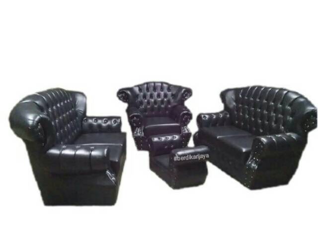 Free ongkir bandung satu set Sofa kancing jaguar 221 plus meja