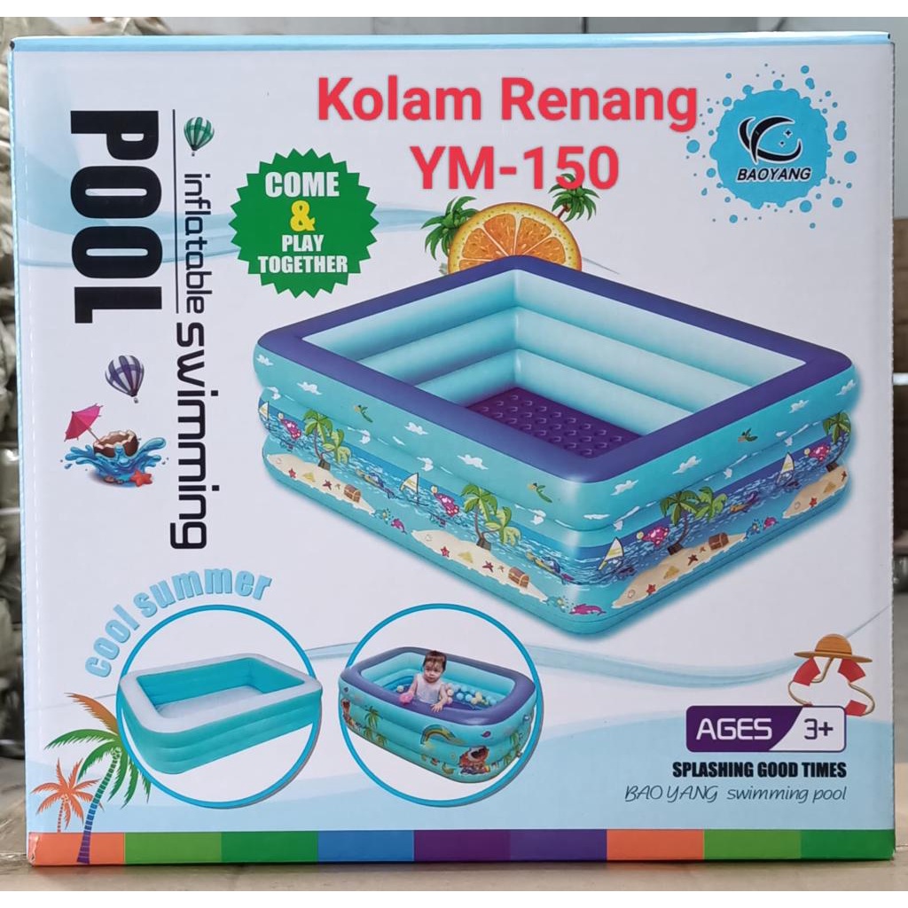 KOLAM RENANG ANAK/KOLAM MANDI BAYI POOL KOTAK 3 SUSUN