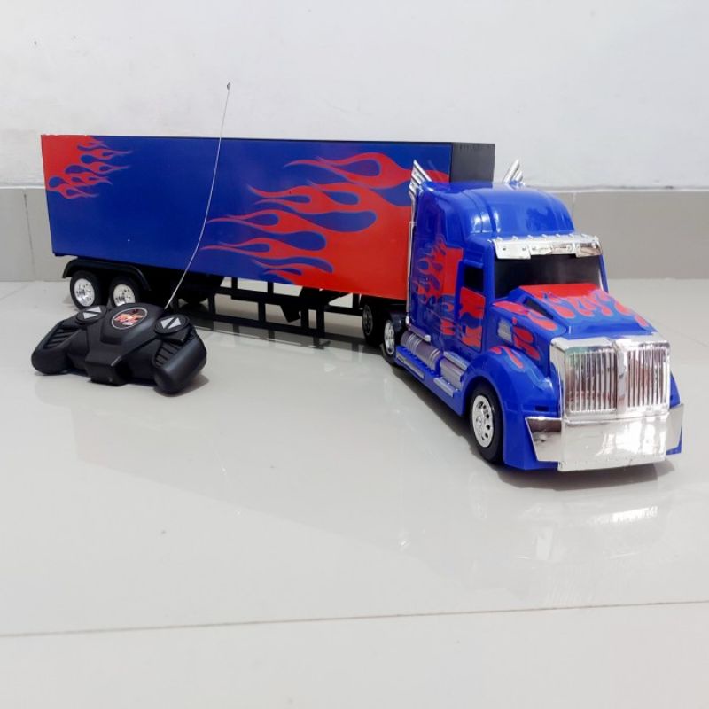 RC truck optimus prime remote control - Mainan mobil truk kontainer remot kontrol anak laki cowok