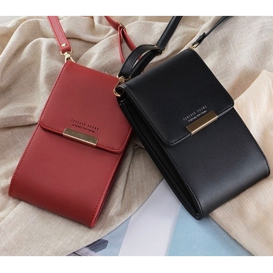 DOMPET SELEMPANG HP WANITA KEKINIAN KULIT HEYMANA TALI PANJANG SLING BAG PREMIUM IMPORT BATAM KOREA