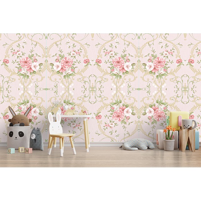  WALLPAPER  DINDING  FLORAL ELEGAN Bertekstur Timbul  Murah 