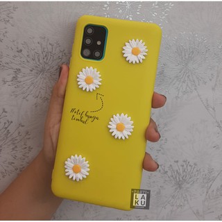 Softcase Bunga Daisy Motif Timbul For All Type Samsung Oppo Ip   hone Vivo