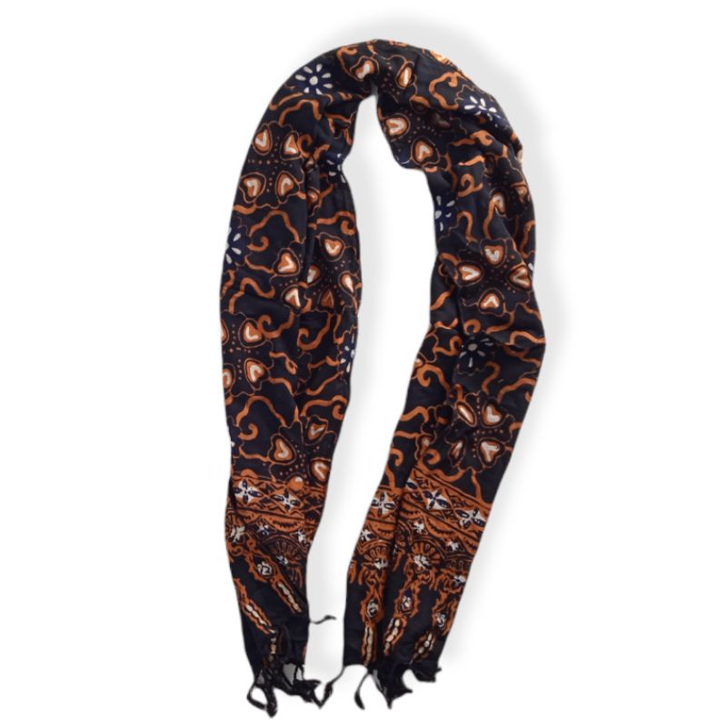 Scarf Shawl Selendang Syal Batik Cap Wanita Premium SYLA-SYL008