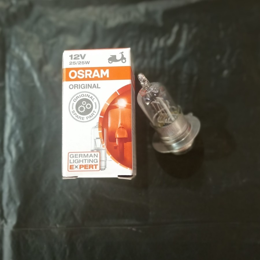 Bohlam Lampu Osram Depan Motor 12V 25/25W Hologen