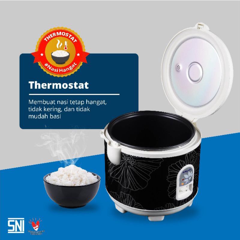 Magic Warmer Plus Miyako MCM-528 TS MAGICCOM MAJIC JAR MEMASAK MENGHANGATKAN 2 IN 1 ORIGINAL GARANSI RESMI