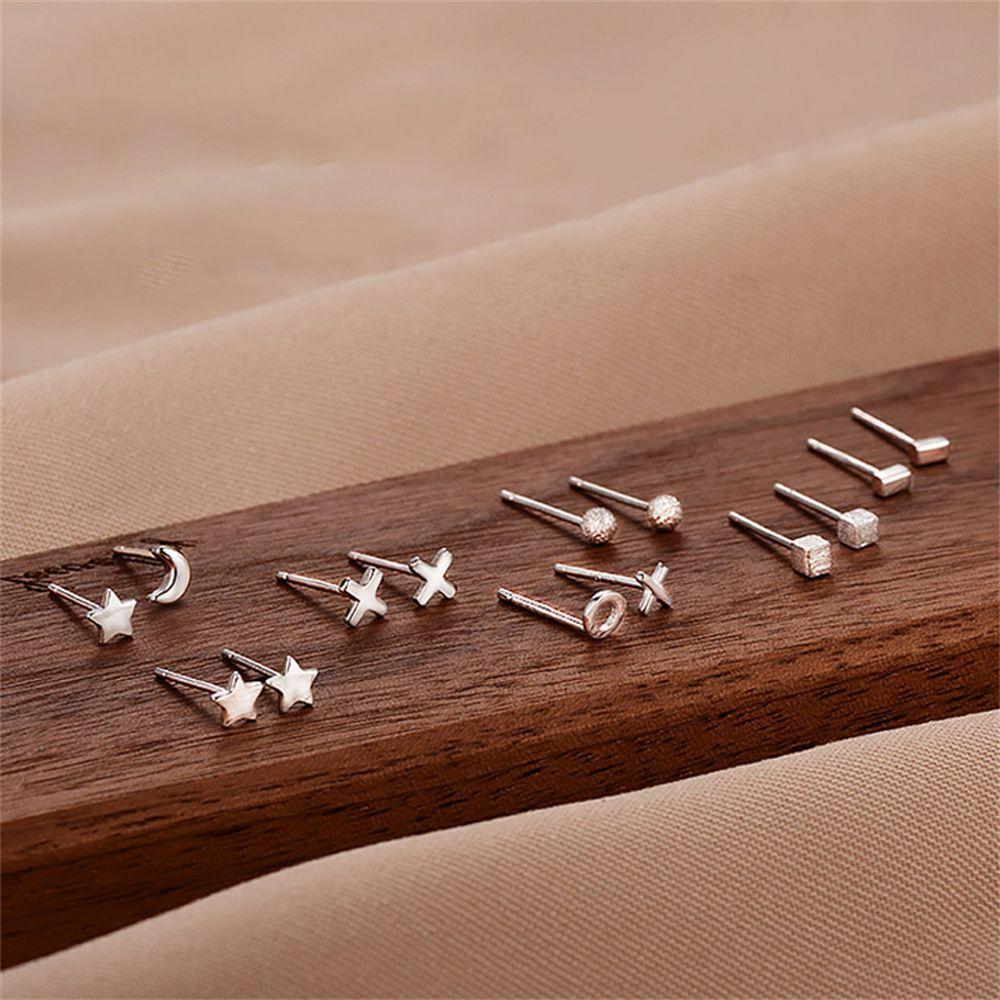 Preva Ear Studs Tidak Perlu Dilepas Kesederhanaan Anting Ornamen Baru Ear-Caring Hypoallergenic