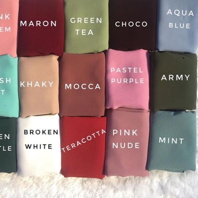 ✼ HIJAB JILBAB KERUDUNG SEGIEMPAT SEGI EMPAT CERUTI CERUTY BABYDOLL PREMIUM 130 X 130 ✺