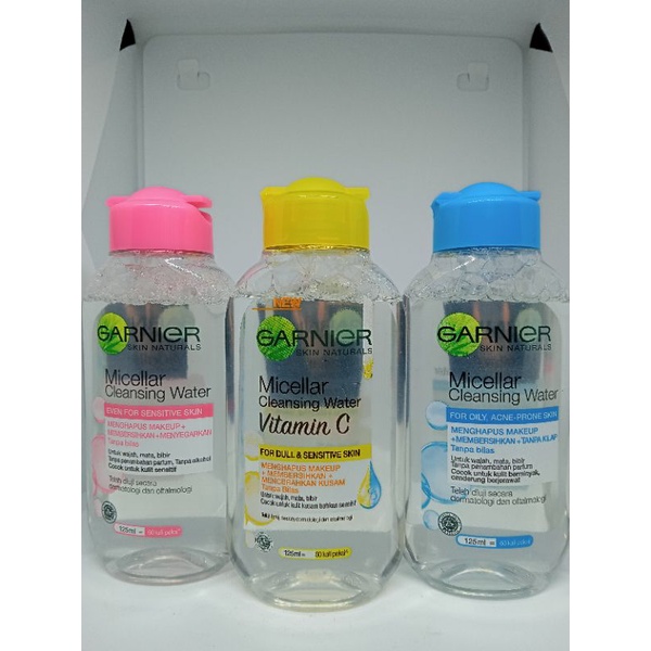 Garnier Micellar Water 125 ml Pink | Biru | Kuning | Salicylic