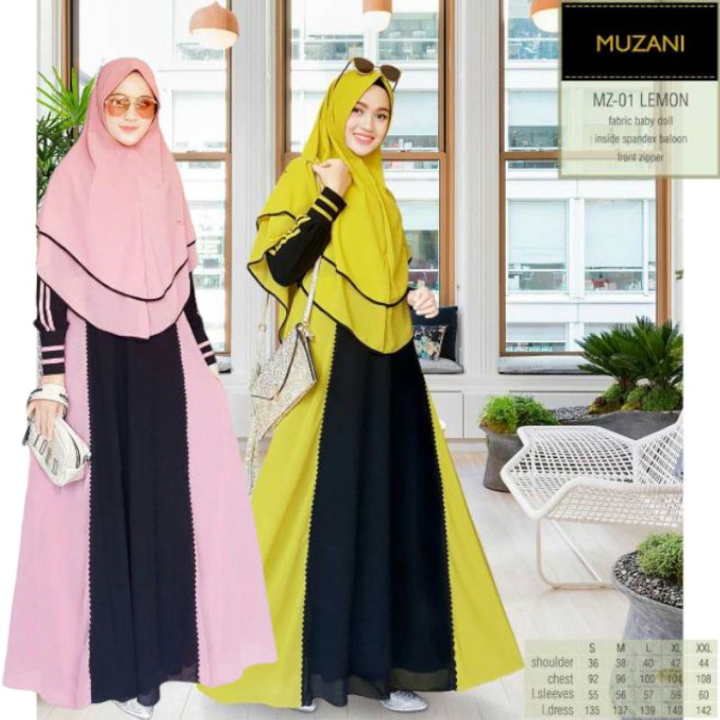 GAMIS MZ01 1 SET KHIMAR II MUZANI ENDOMODA