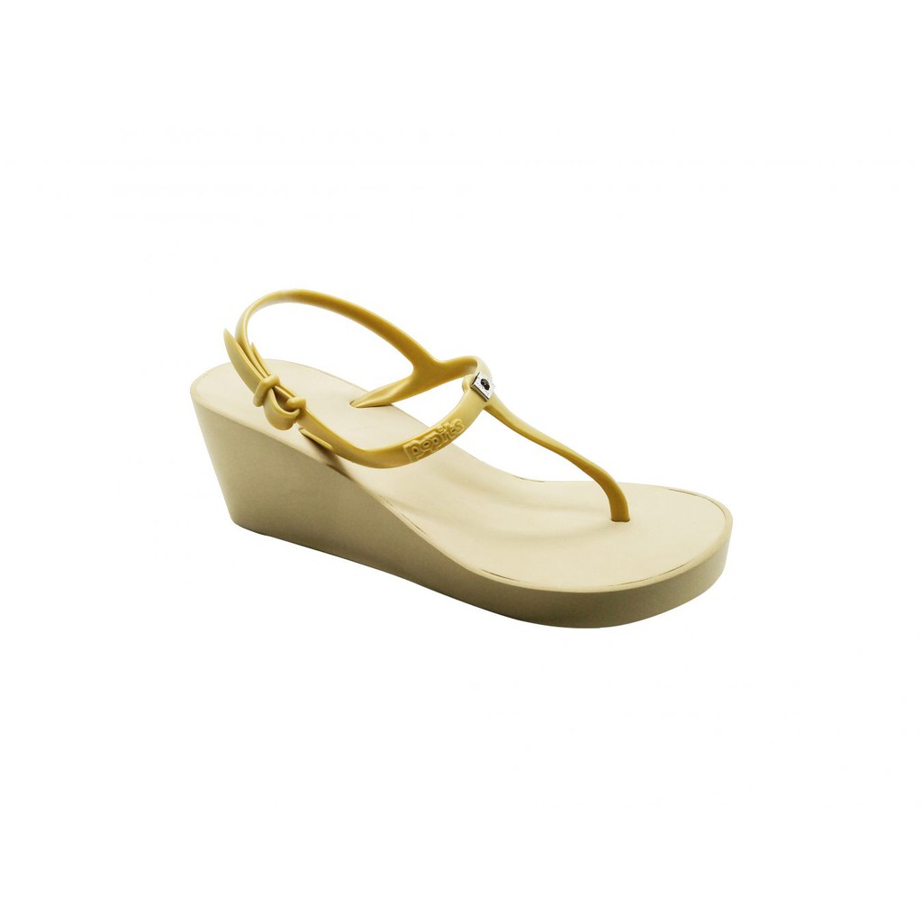 Popits Sling Back Wedge 7cm Sand Gold Sandal Popits Original