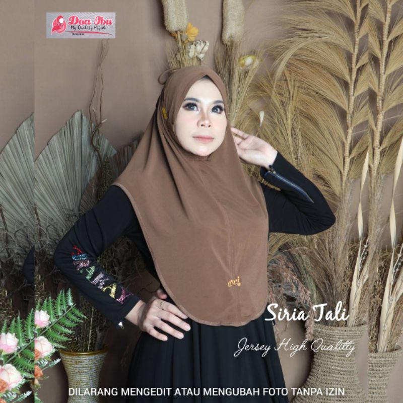jilbab/kerudung/hijab instan siria tali jersey standart akrilik brand"Original DOA IBU my quality hi