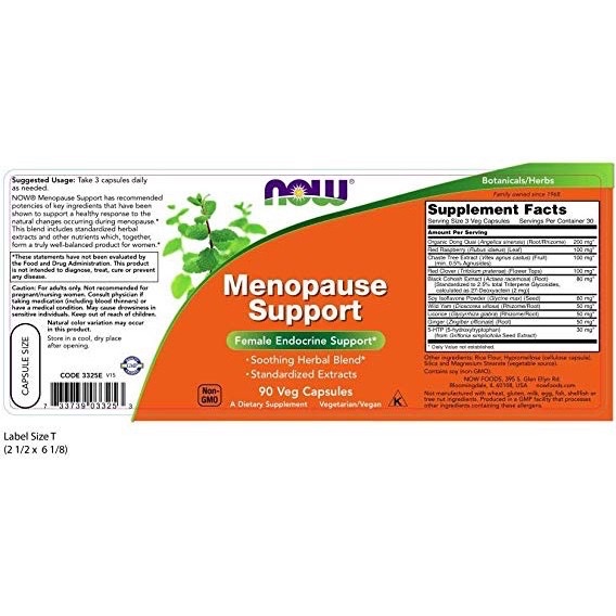 MENOPAUSEOBAT- NOW FOODS MENOPAUSE SUPPORT 90 VEG ORIGINAL USA -OBAT-MENOPAUSE.
