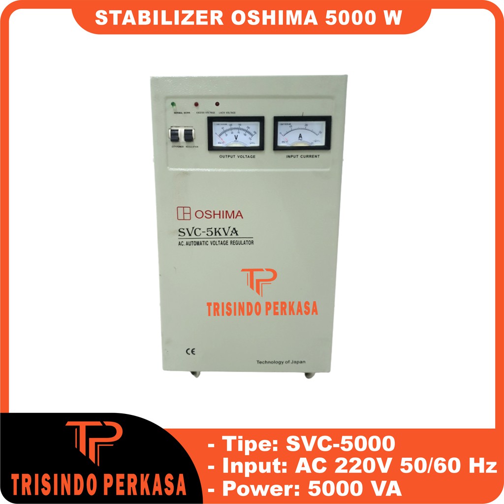 Stabilizer Oshima 5000watt 5000 Watt 5000w Svc 5000