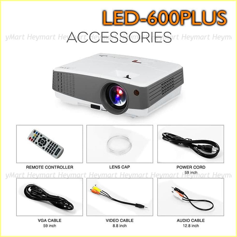 LJP Mini Projector LED-600 Infokus 2600 Lumens - Proyektor Presentasi Infocus Nobar Bola Karaoke