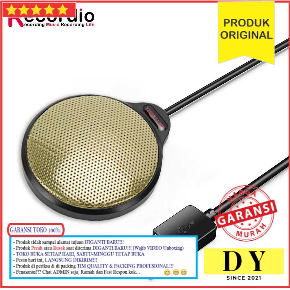 GARANSI Pro Mic Mikrofon Podcast Rapat karaoke Online 360 Microphone Zoom Meeting dengan HP Laptop