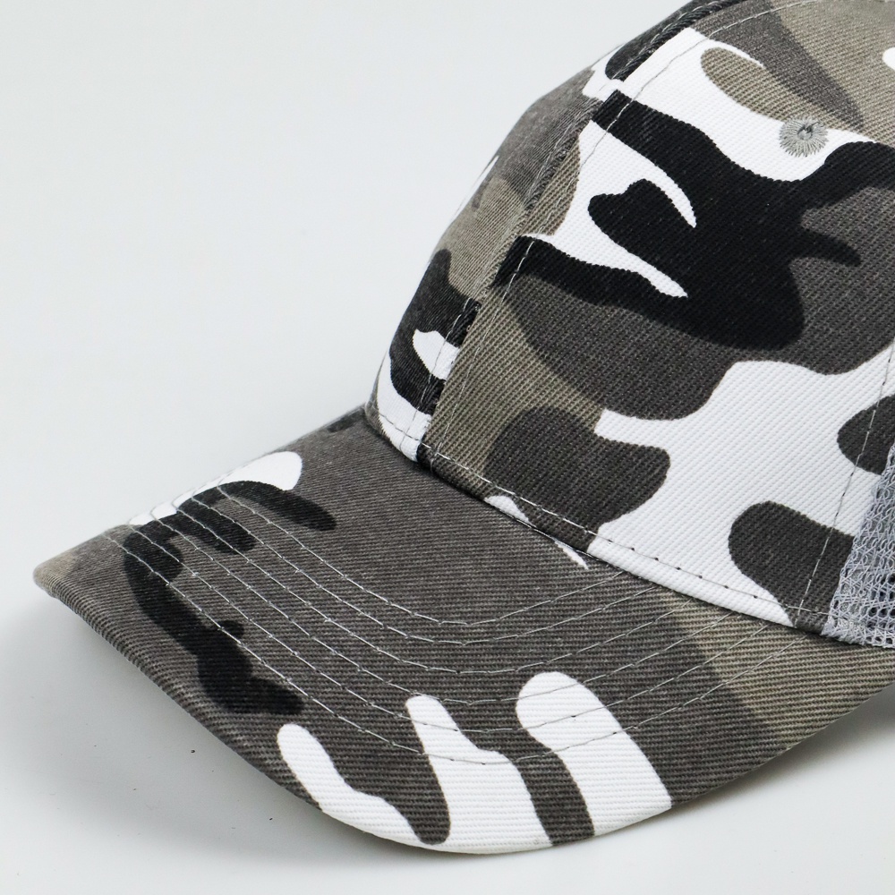 Topi Baseball Trucker Cap Hat Army Camouflage - S8R - 7RFH3VGY Gray