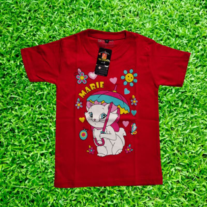 Kaos Oblong Pendek Anak Cewek Perempuan Baju Atasan Umur 1 2 3 4 5 6 7 8 Tahun