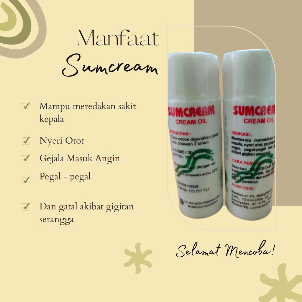 Sumcream Original Asli Cream Oil