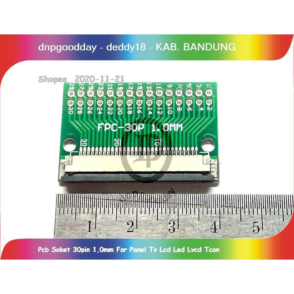Pcb Soket 30pin 1,0mm For Panel Tv Lcd Led Lvcd Tcon