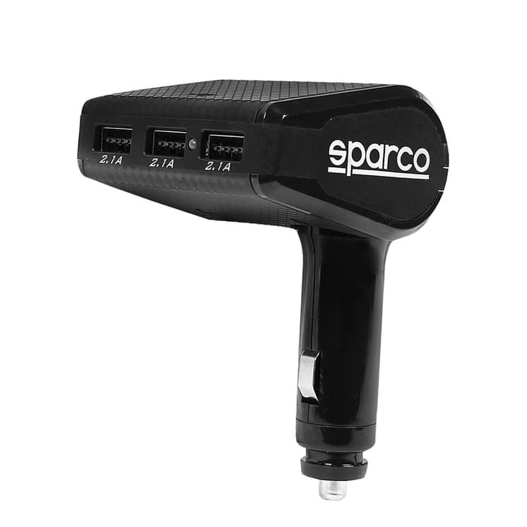 Soket USB / Charger Mobil Sparco SPE171 Triple Fast Charging Original