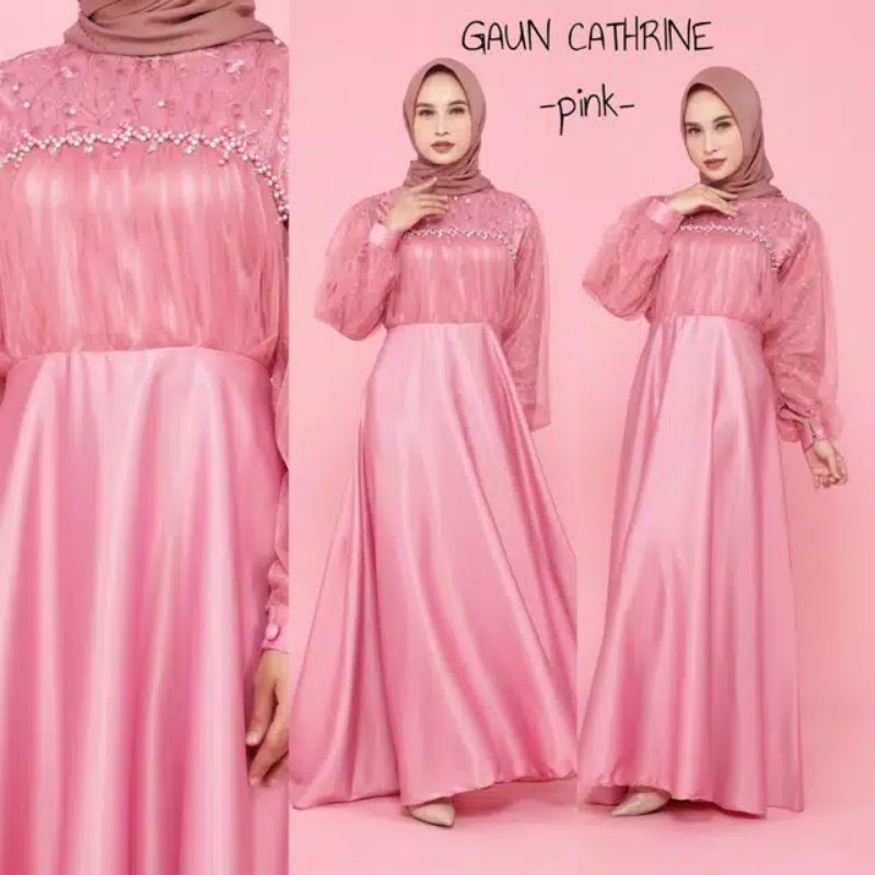 ORIGINAL! CATHERINE baju pesta kondangan brukat / bridesmaids / wisuda / jumbo / seragam keluarga