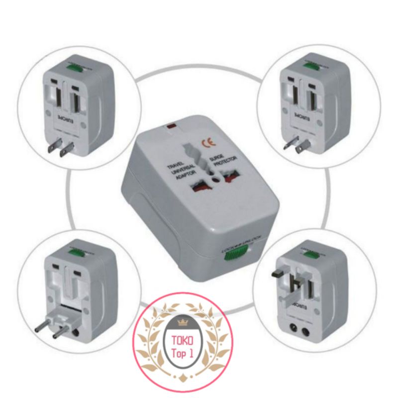 Adaptor Internasional Travel Adaptor Universal World International 150NEGARA