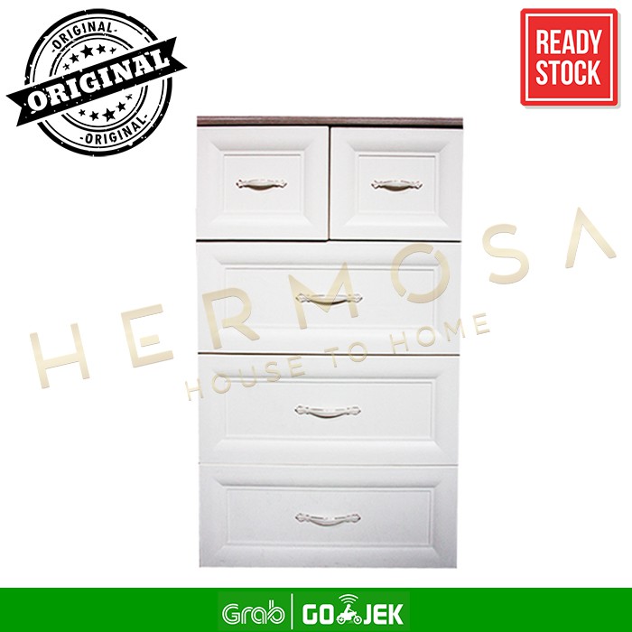 Lemari Plastik susun 4 laci Drawer Olymplast ODC 04 C B Lemari Plastik susun 4 laci Drawer Olymplast ODC 04 C B