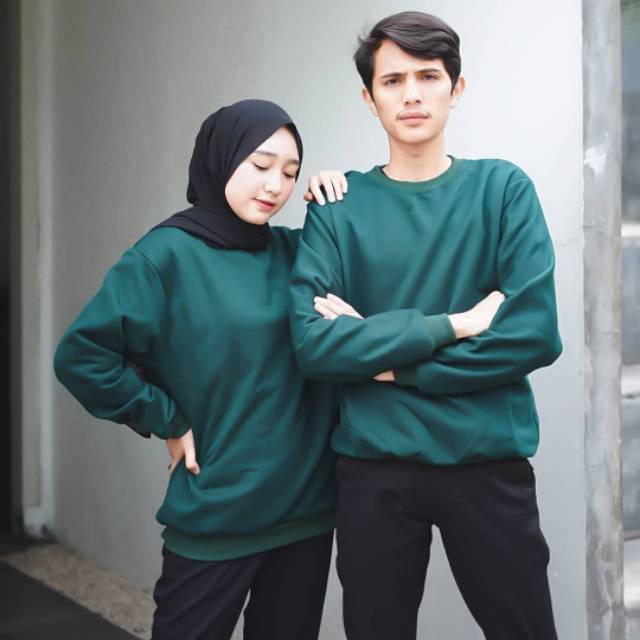 BASIC O NECK SWEATER POLOS SWEATER TEBAL / SWEATER UNISEX