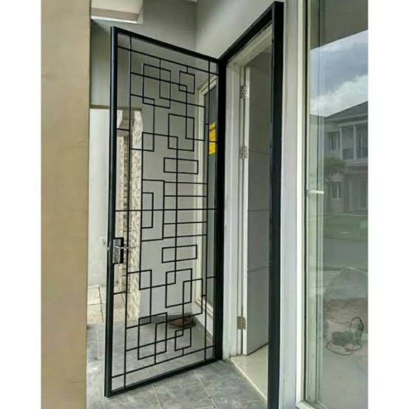 Pintu tralis kawat nyamuk minimalis satu pintu